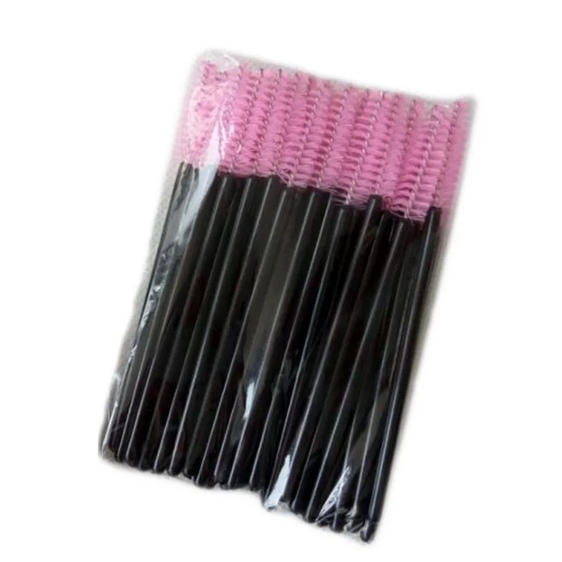 10pcs pink 1/10 шт кисти для макияжа Прививка ресниц Кисть для ресниц роликовая головка черная одноразовая тушь для ресниц косметические кисти для макияжа Maquillaje - Handle Color: 10pcs pink