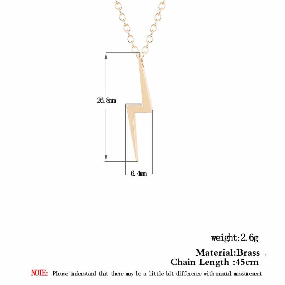 Kinitial 10 шт. ожерелье с молниечным болтом подвески для женщин ручная работа оптовая