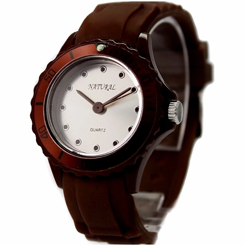 Женские Аналоговые кварцевые круглые часы японские PC21J с коричневым зеркальным