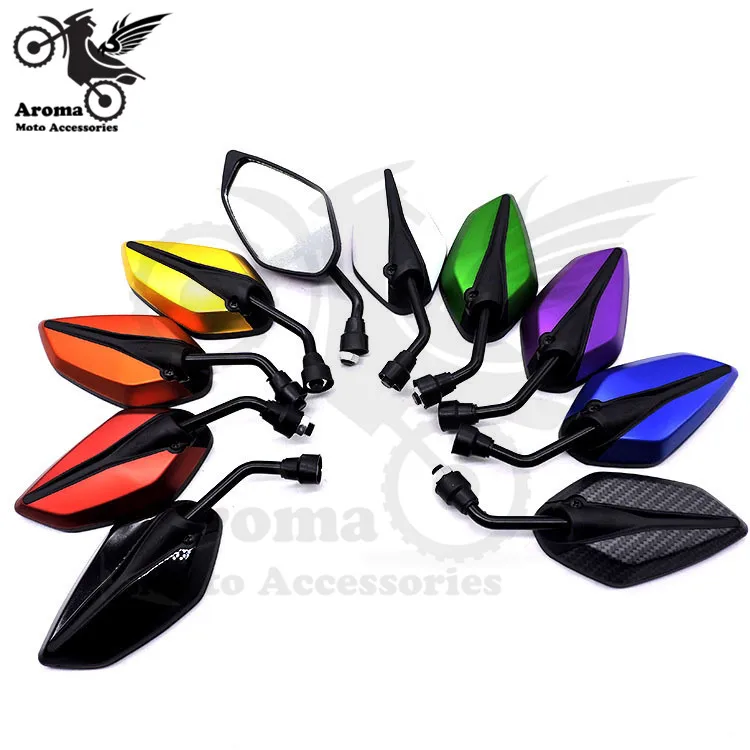Боковое зеркало заднего вида для скутера 10 мм 8 9 цветов на выбор|motorcycle side mirror|side