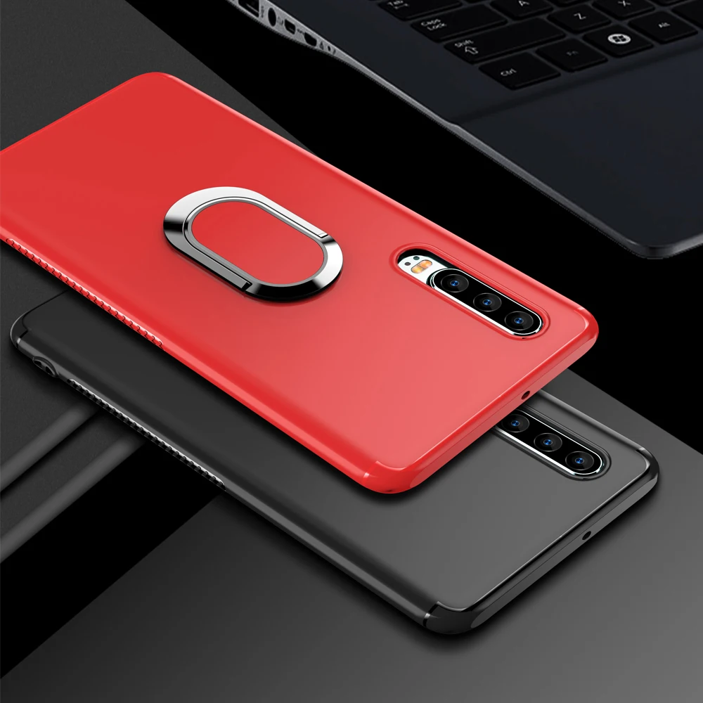 Чехол для телефона Huawei P20 Lite магнитный автомобильный чехол с кольцом держателем