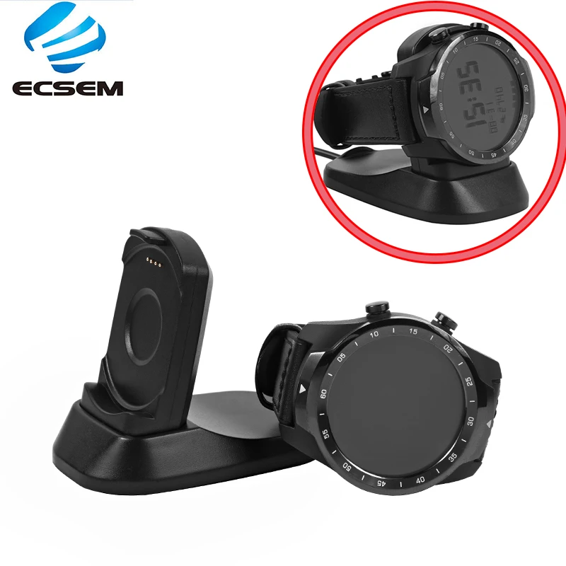 ECSEM зарядная док-станция для Ticwatch Pro запасная Подставка для зарядки 2 в 1 зарядное устройство смарт-часов Колыбель адаптер док-станции держатель