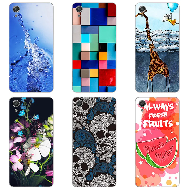 For Sony Xperia Z5 E6633 E6683 E6653 E6603 hard Plastic Case Cover phone shell Colorful printing Painted Flower Cases |