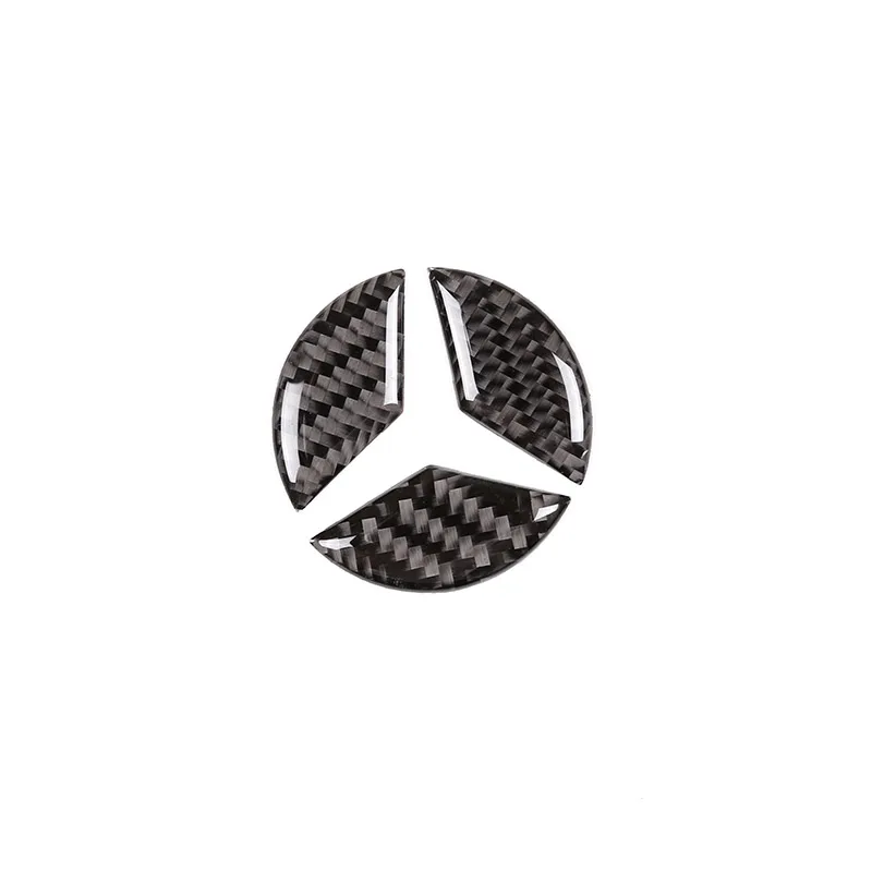 Наклейки на руль из натурального углеродного волокна для Mercedes Benz C Class W205