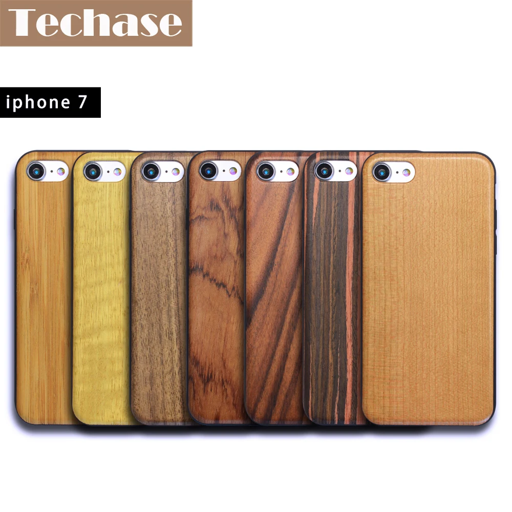Techase IMD Деревянный чехол для iPhone 6s ультра-тонкие чехлы телефонов 7 Plus жесткие
