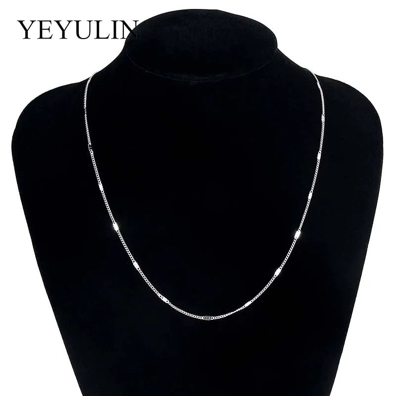 10 шт. серебристый оттенок несколько стилей звеньевая цепочка ожерелье волна воды