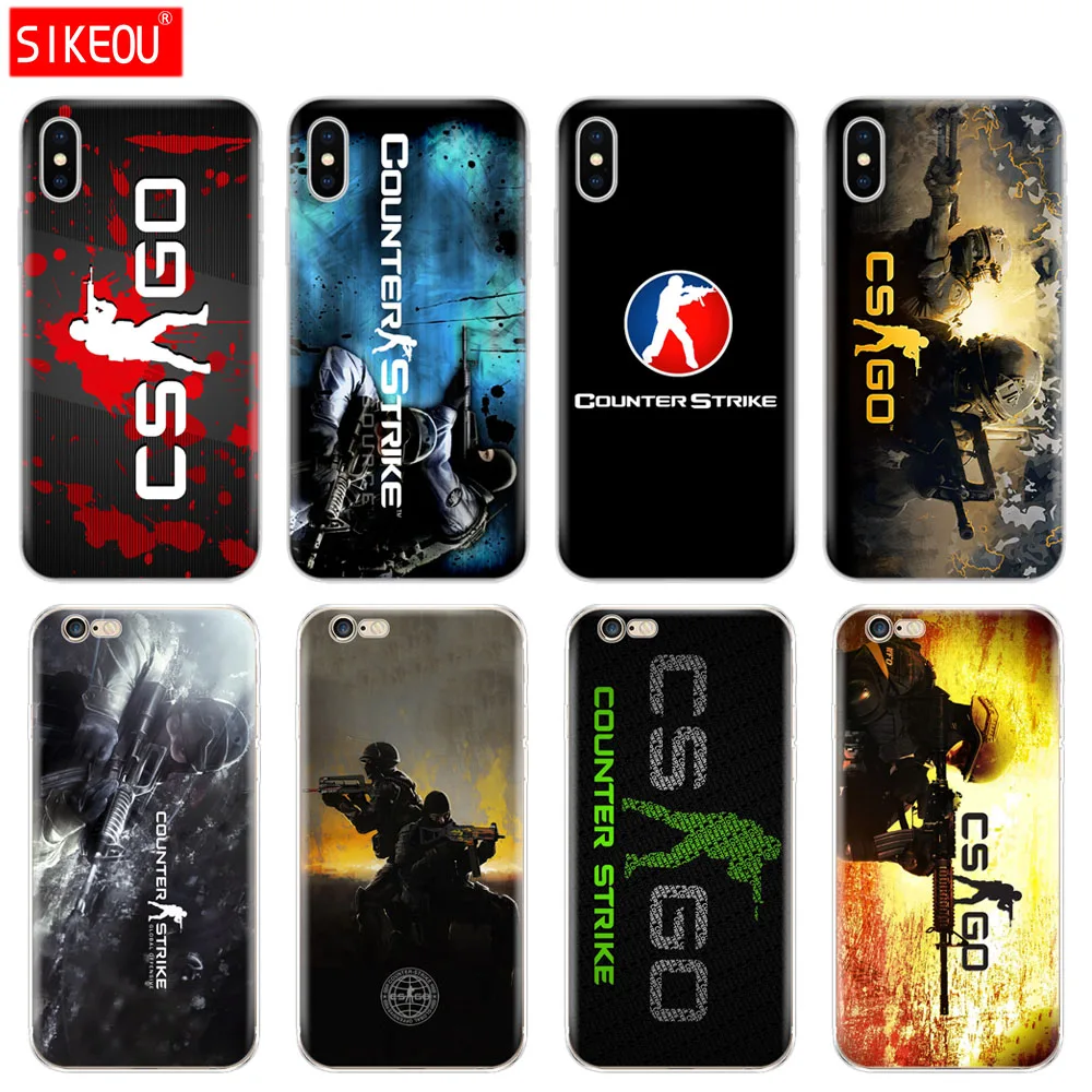 Силиконовый чехол для Iphone 6X8 7 6s 5 5s SE 2020 Plus 10 XR XS 11 Pro Max Counter Strike cs go | Мобильные