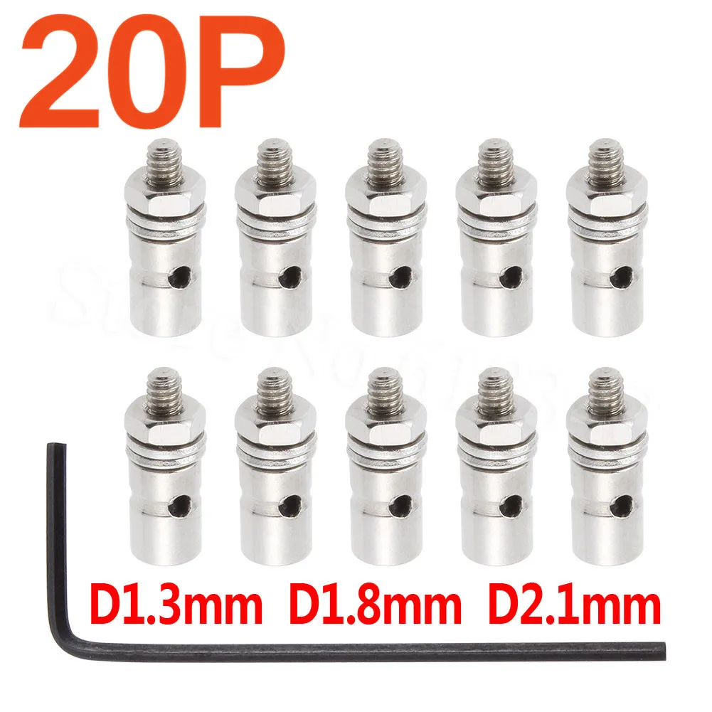 

20pcs Pushrod Connectors Linkage Stoppers D1.3mm D1.8mm D2.1mm RC Airplane Parts Replacement Remote Control Models