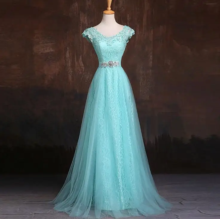 Vestido madrinha V шеи кружевные рукава Алин ярко-синий пурпурный желтый зеленый бордовый бирюзовое платье для подружки неветы Длинные