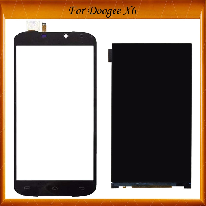100% протестированный ОК Для Doogee X6 ЖК-дисплей + сенсорный экран дигитайзер черный