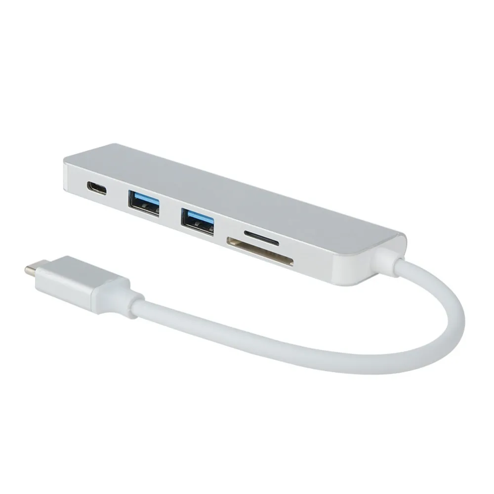 Хит продаж 5 в 1 Type C USB 3 0 концентратор с 2 портами SD TF кардридер PD зарядный адаптер