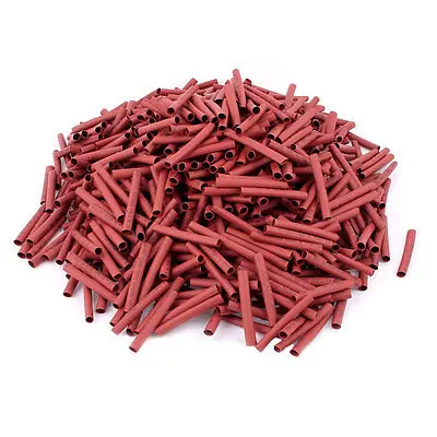 

800pcs 5mm Dia 50mm Long Polyolefin Heat Shrink Tubing Wire Wrap Sleeve Red