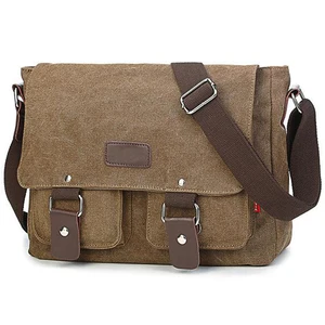 Винтажная Холщовая Сумка для мужчин, повседневный мужской мессенджер через плечо, дорожные сумки на ремне