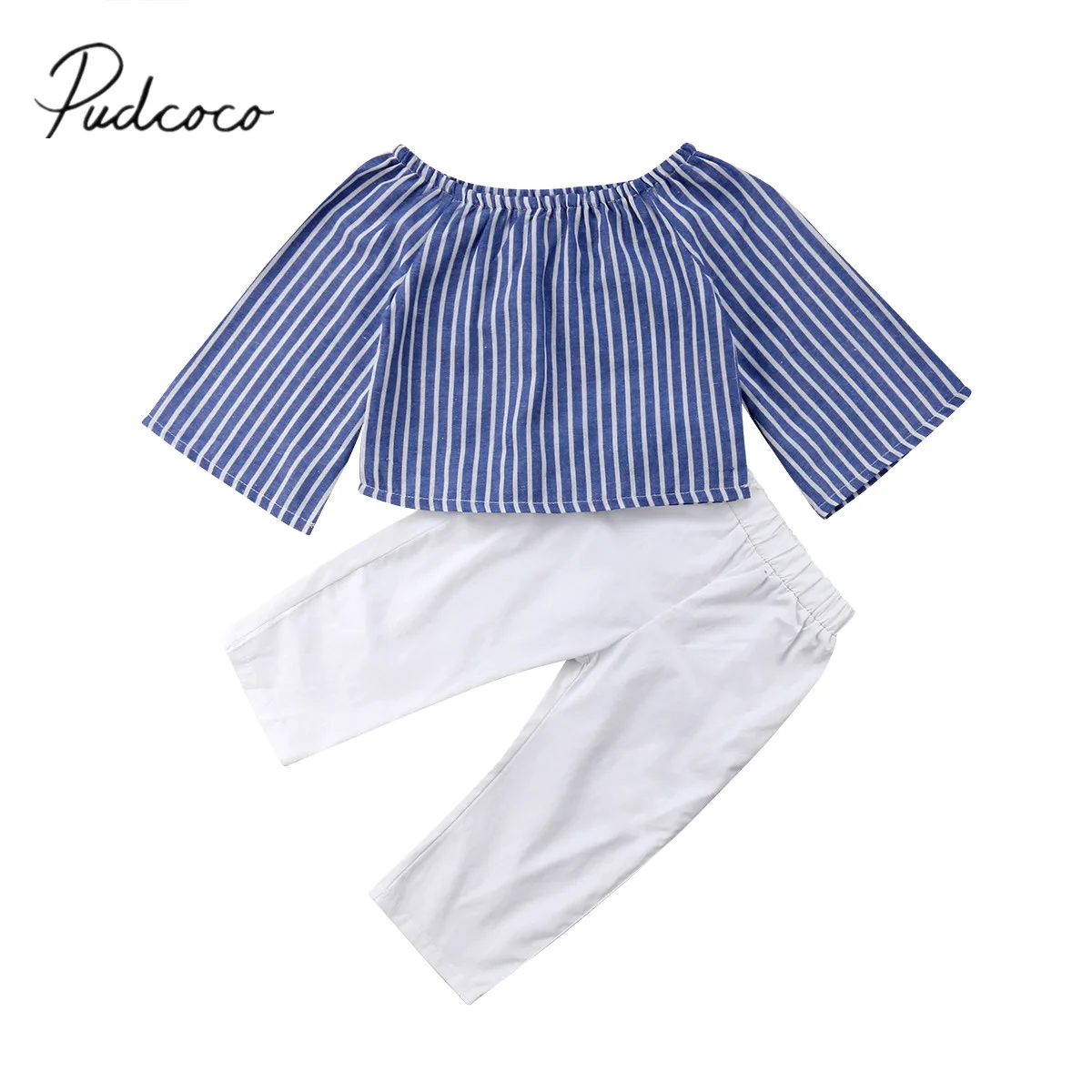 2018 новые брендовые летние топы с открытыми плечами для маленьких девочек