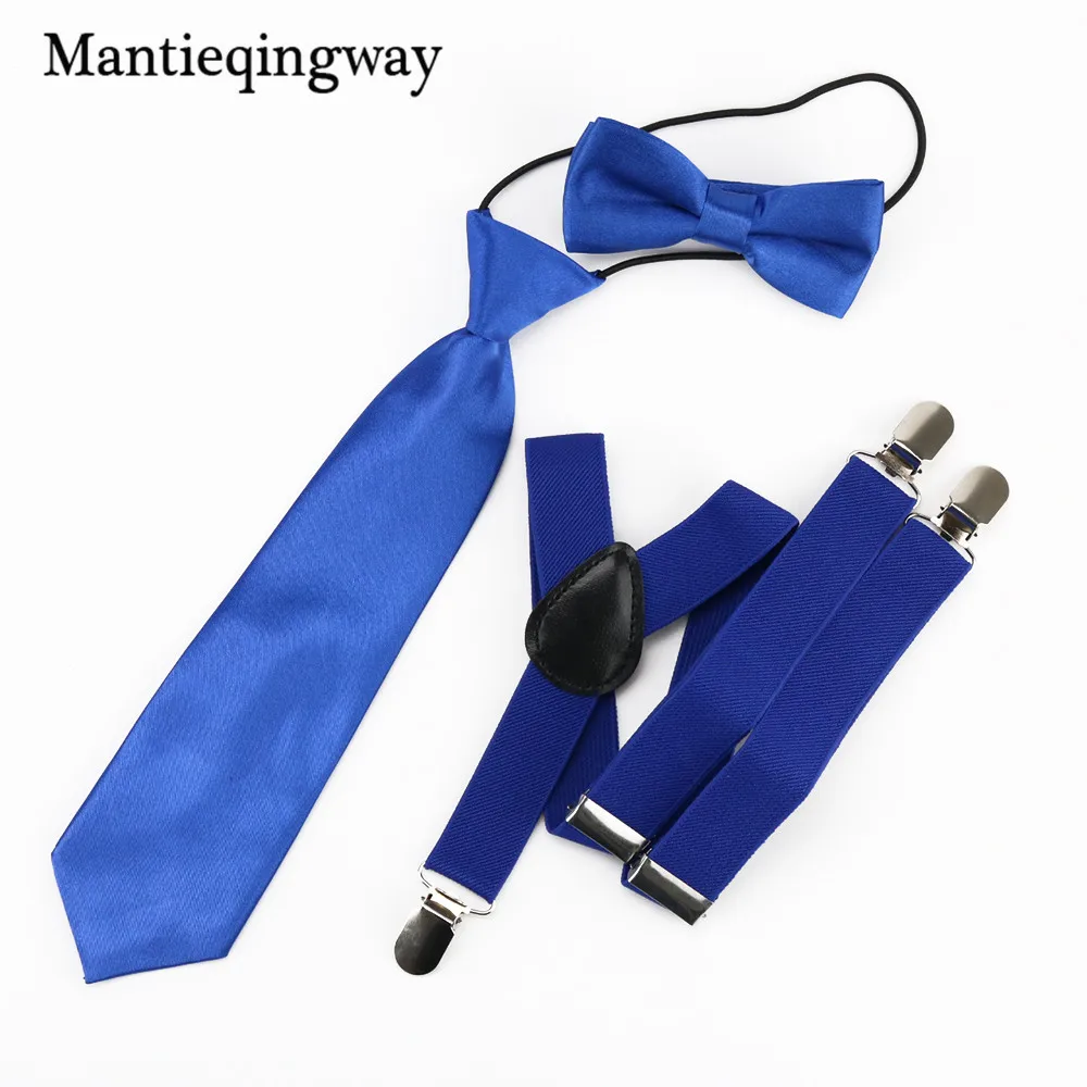 Mantieqingway Эластичные подтяжки для маленьких мальчиков галстук бабочка набор детей