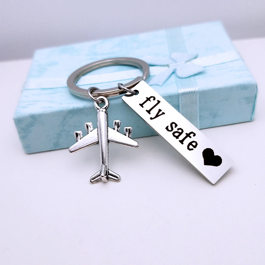 Брелок для ключей Kiss Me Before Flight Ride безопасный пар женщин и мужчин подарок самолета