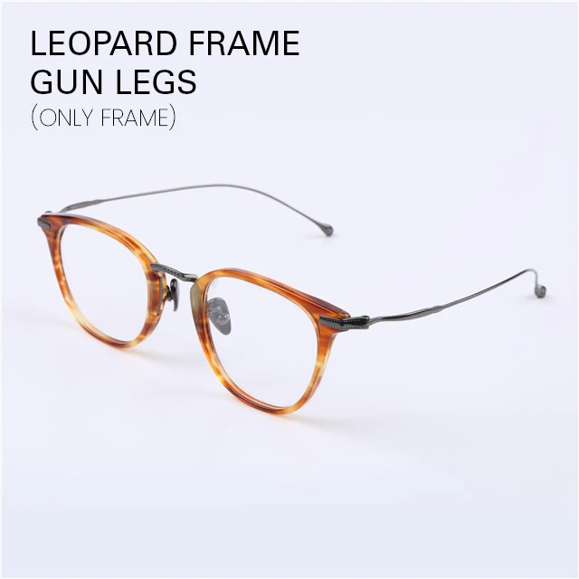 LEOPARD(GUN LEG) Милые цитрусовые модные Сверхлегкие титановые очки женские, мужские леопардовые винтажные оптические очки круглой формы оправа мужские очки с прозрачными линзами - Цвет оправы: LEOPARD(GUN LEG)