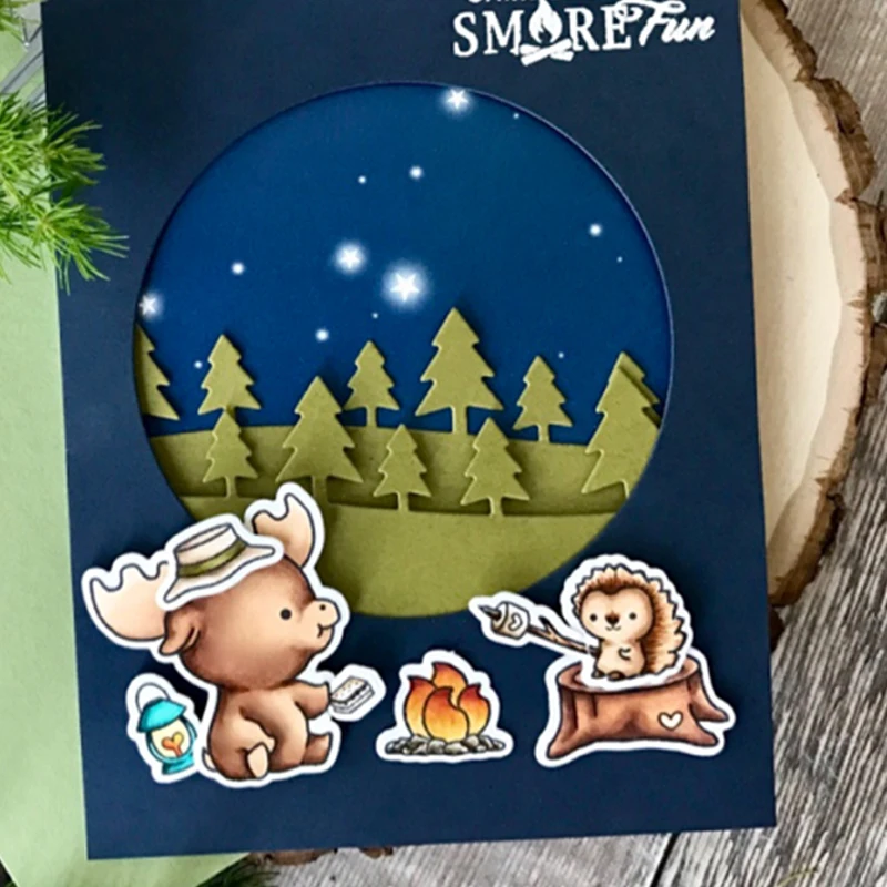 Moose И Ежик прозрачный чистый силикон штамп набор для DIY Скрапбукинг/изготовление карт декоративный прозрачный штампы