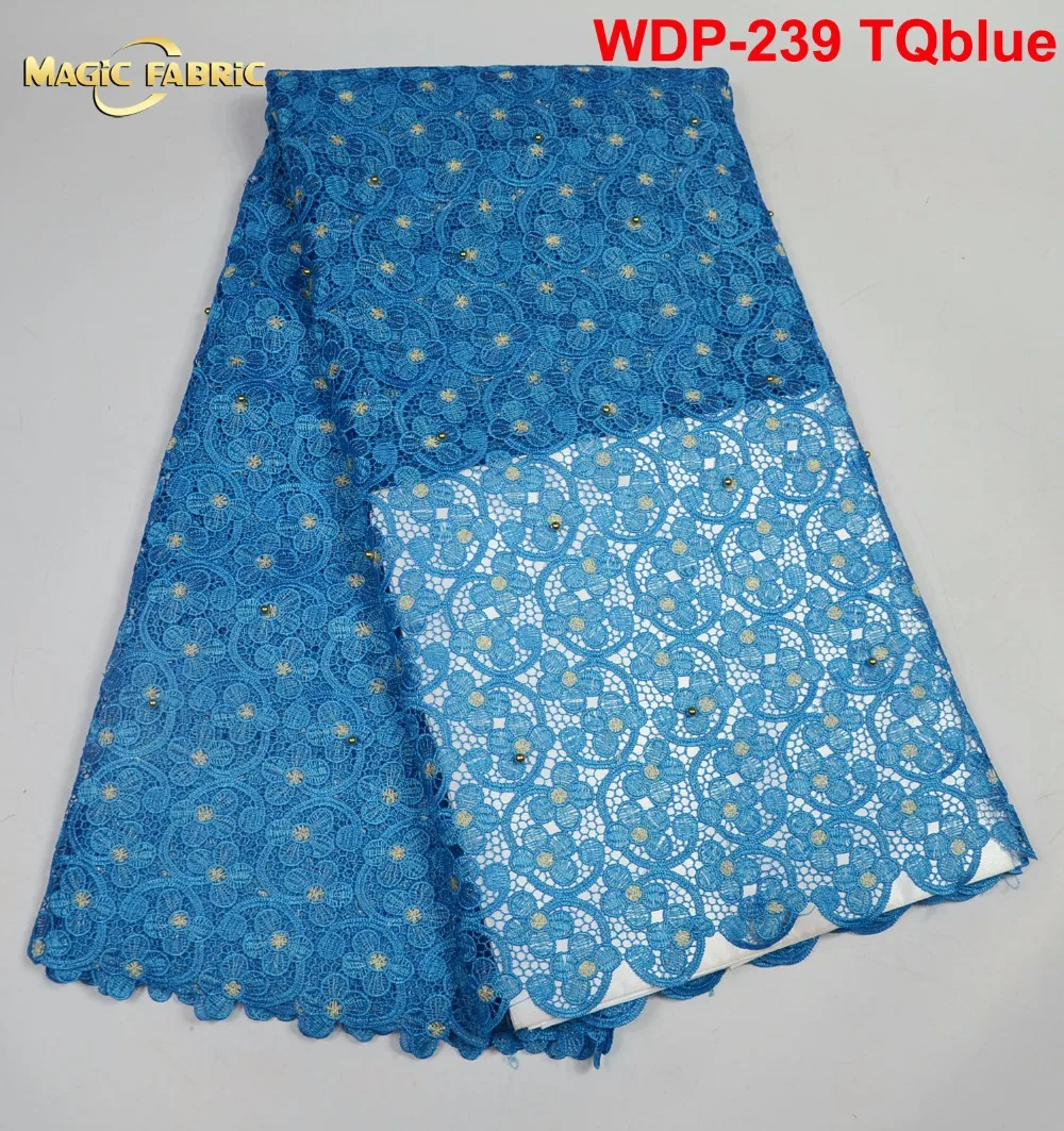 

New Arrival African Lace Fabrics High Quality Cord Guipure Lace Fabric Women Nigerian Water Soluble Lace Fabric WDP-239