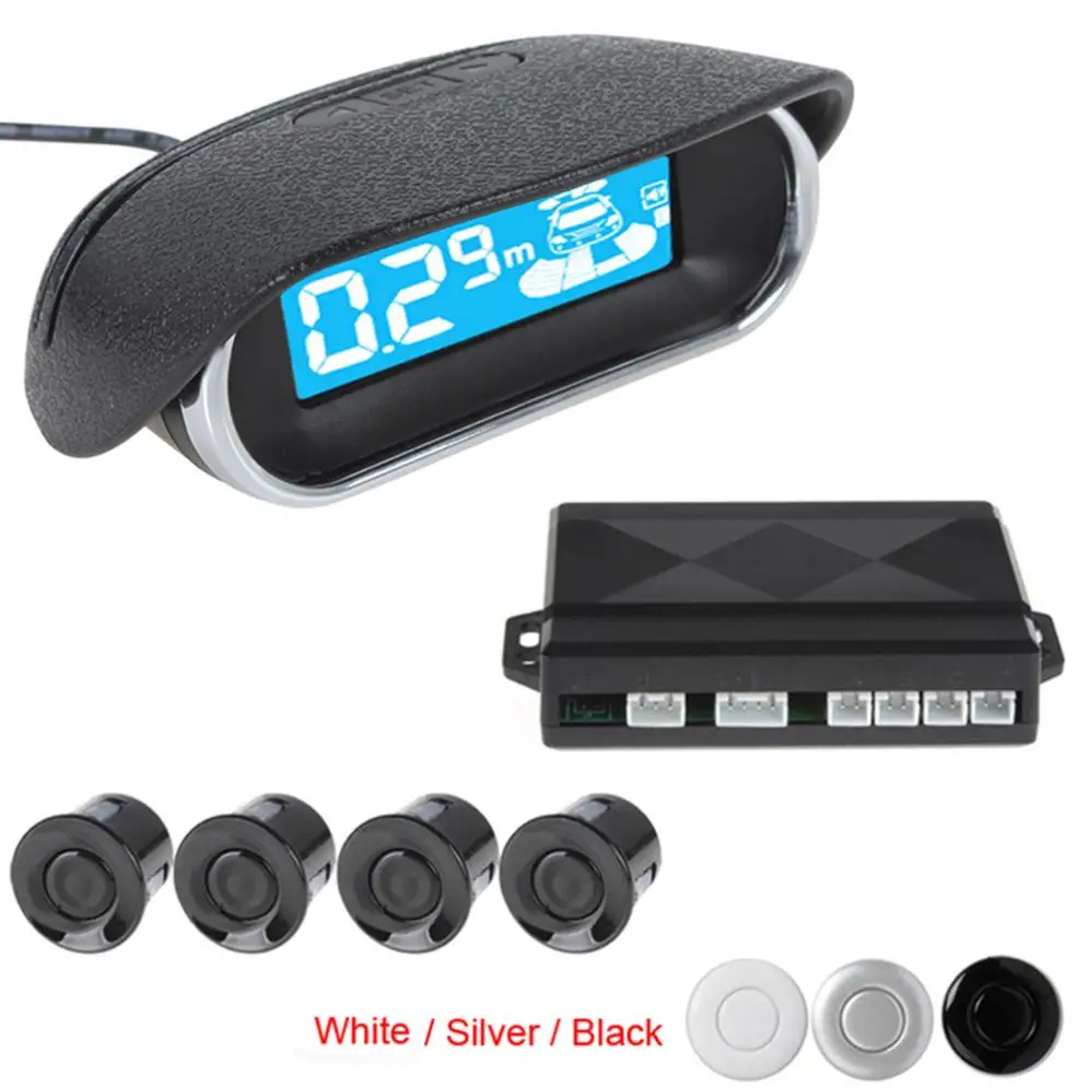 Car LED Display 4 x Sensors Kit Reversing Parking Radar Buzzer System with 250cm Detecting Distance 3 Optional Colors |
