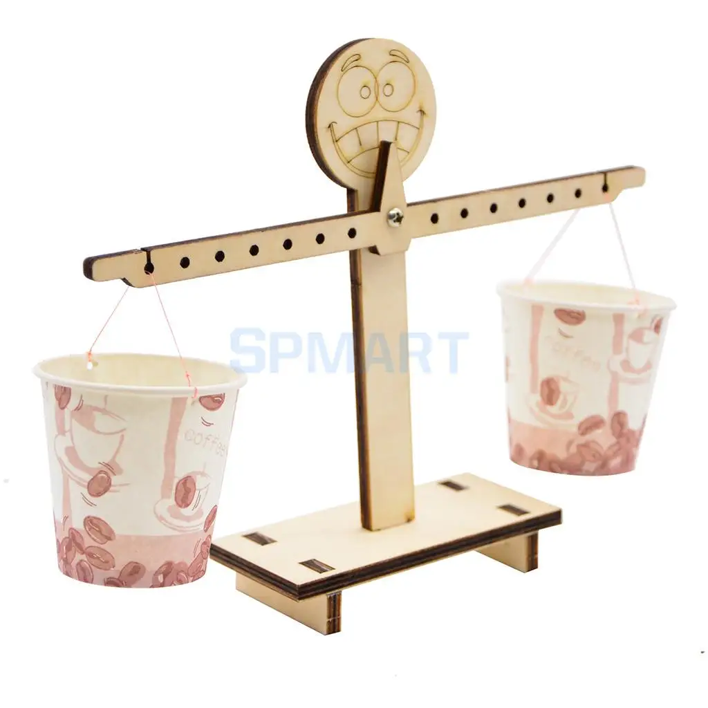 Деревянные весы с балансиром DIY Строительные наборы для головоломки