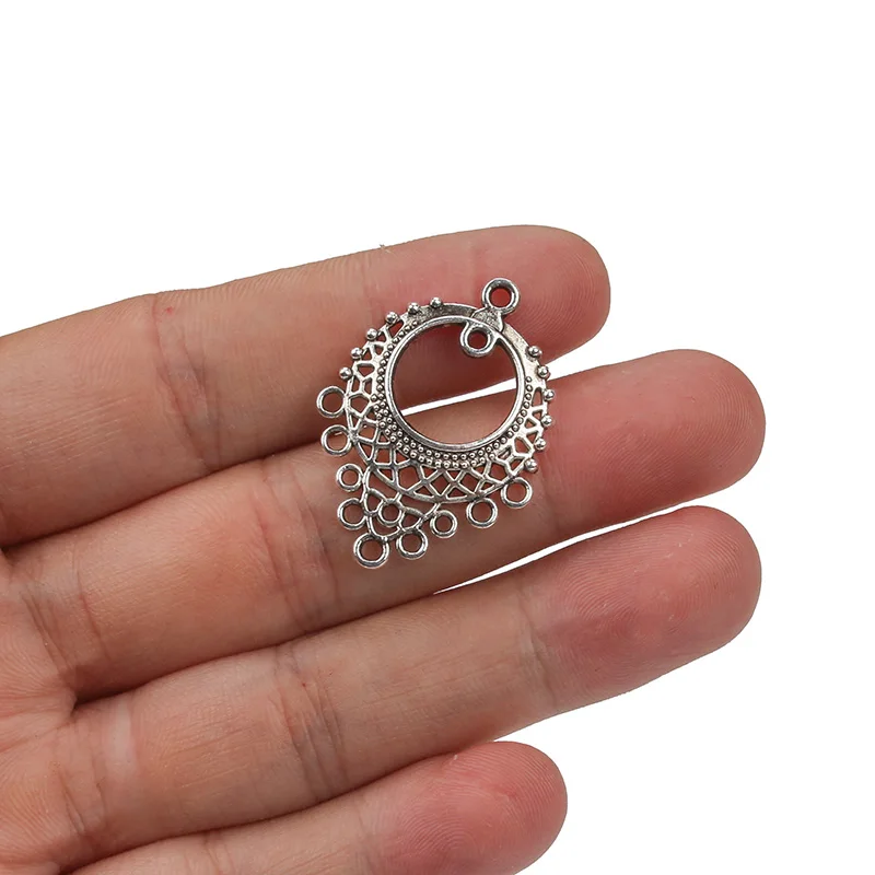 Серьги из металлического сплава под старину Серебро 10 шт./лот 2 45*3 3 см соединители