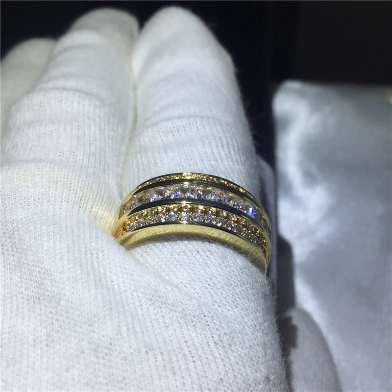 Мужское кольцо с цирконом класса ааааа 3 цвета|Кольца| |