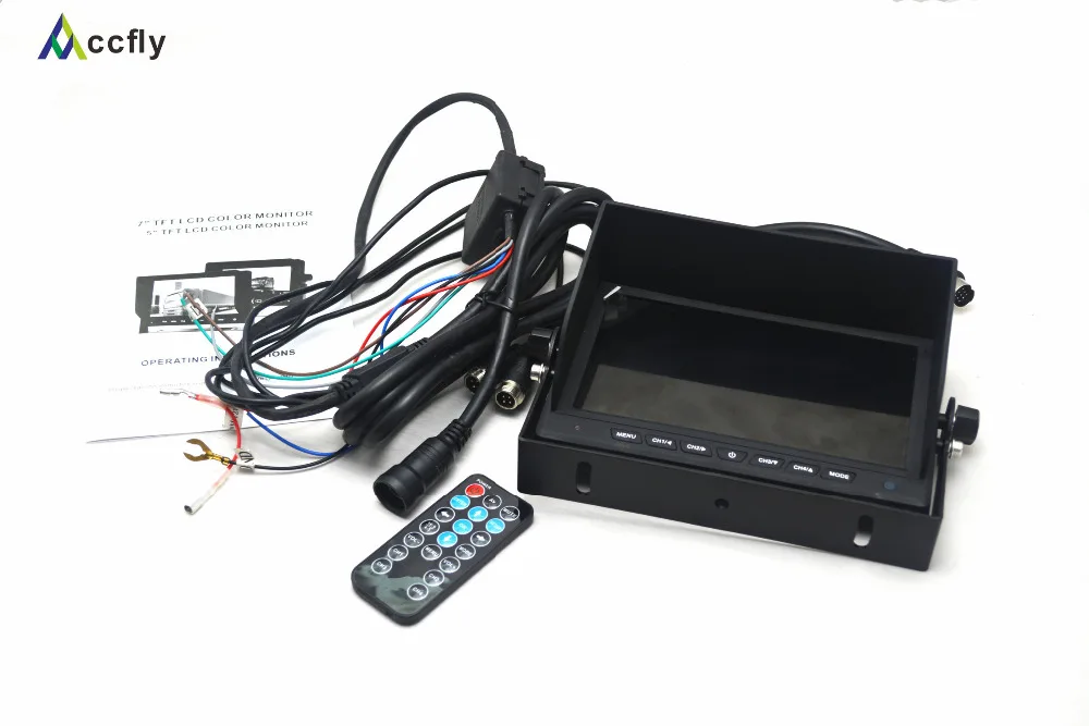 Автомобильный TFT ЖК монитор Accfly 7 дюймов цифровой разделенный четырехъядерный