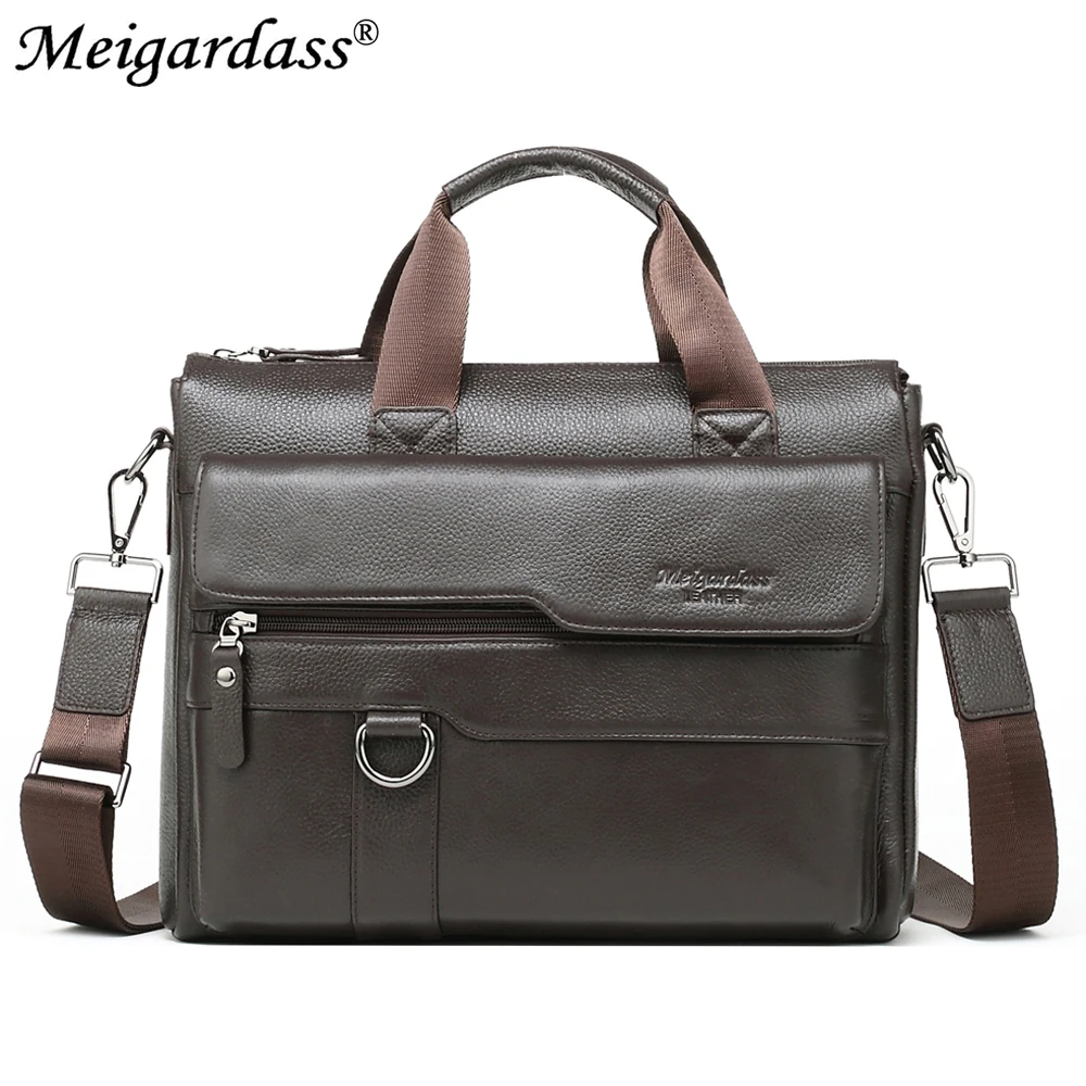 MEIGARDASS мужские сумки из натуральной кожи Портфель 13 &quotделовая сумка для ноутбука