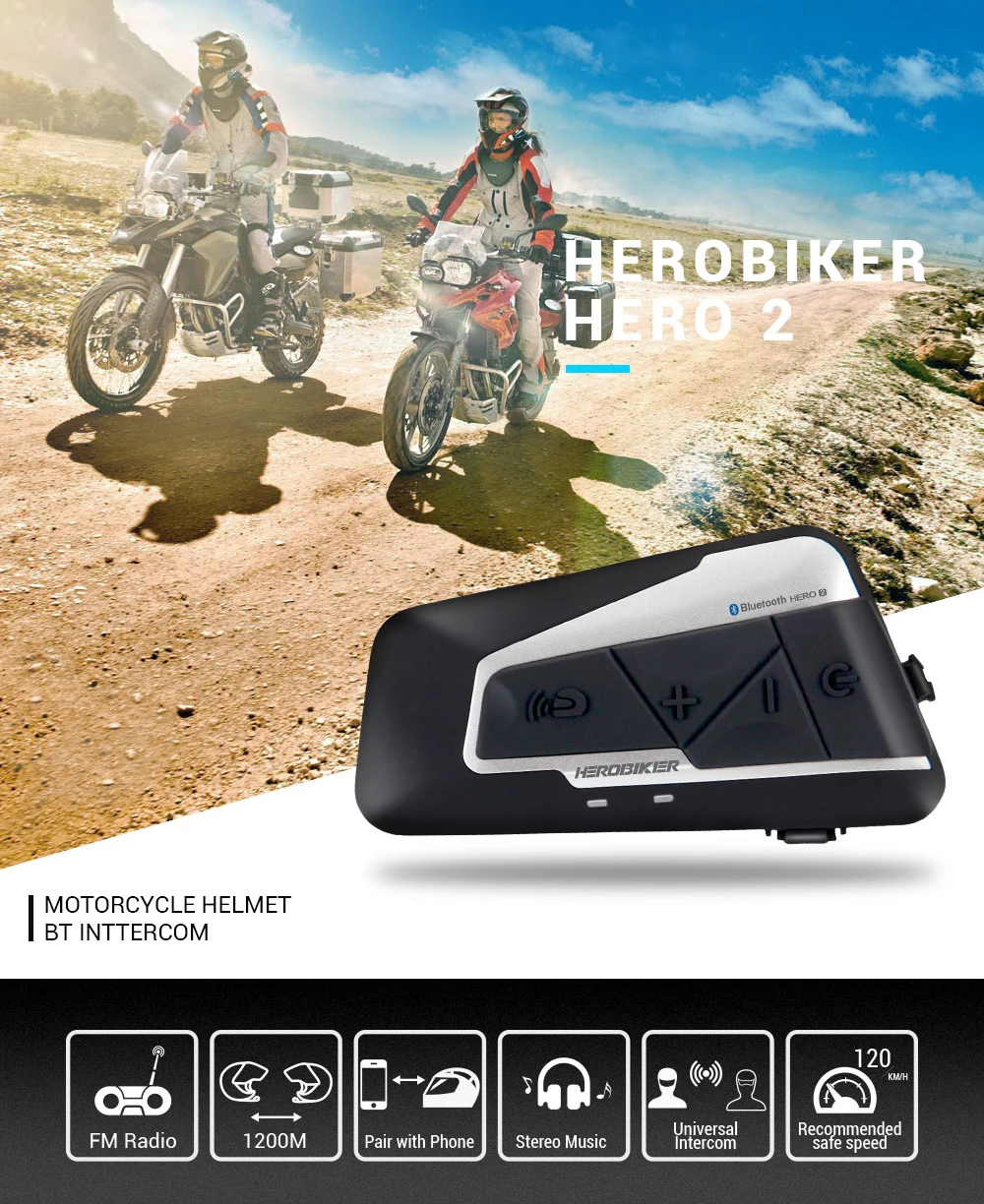 1200 м Bluetooth домофон для внутренней связи в мотоциклетном шлеме гарнитура Водонепроницаемая беспроводная bluetooth-гарнитура комплект мото гарнитура домофон