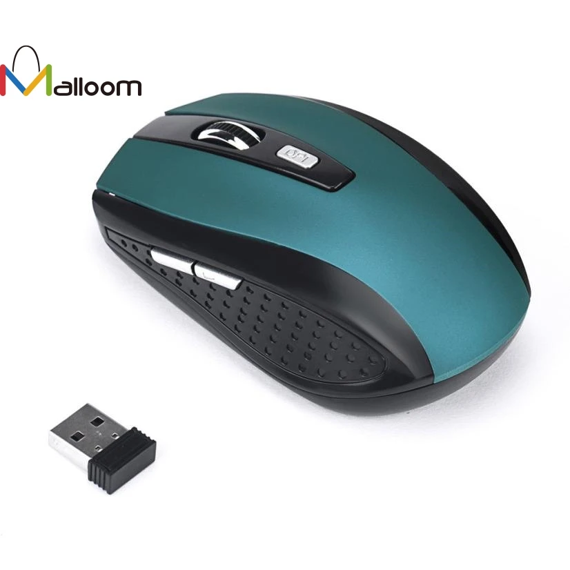 Malloom 2,4 ГГц компьютерная мышь, беспроводная игровая мышь, USB приемник, беспроводная оптическая мышь Pro Gamer для ПК, ноутбука, рабочего стола - Цвет: Blue