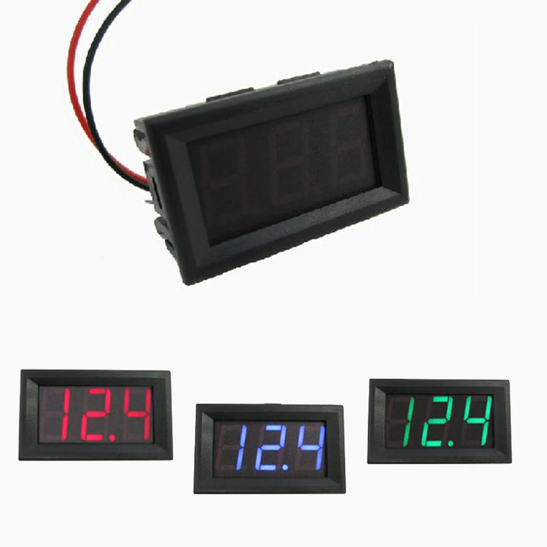 Индикатор напряжения 0 56 дюймовый светодиодный дисплей DC 4 50 v 30 бытовой вольтметр