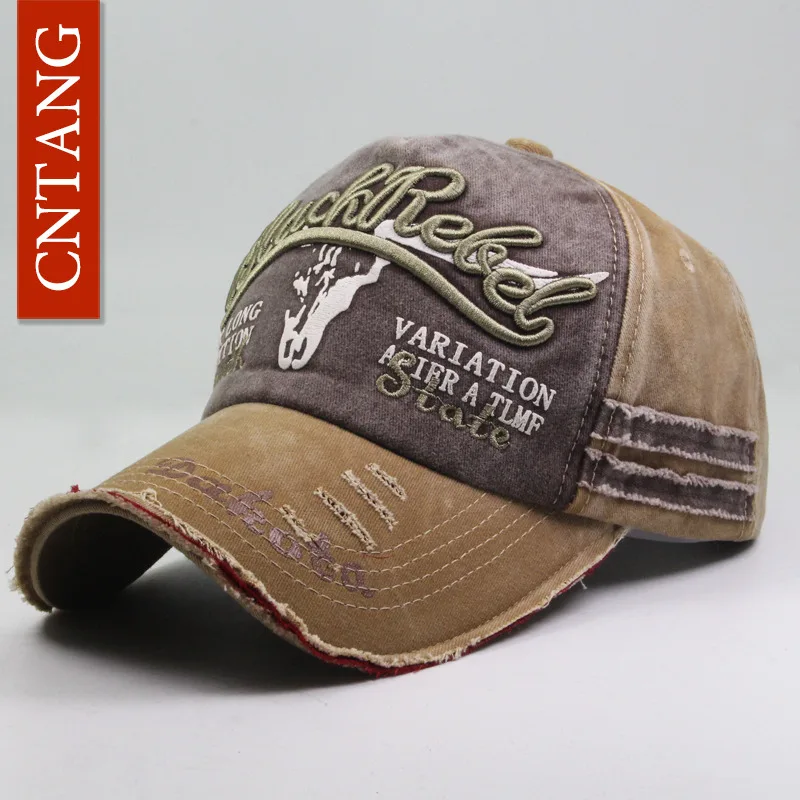 CNTANG, Ретро стиль, мужская бейсболка, s, летняя мода, хлопок, Snapback, для женщин, хип-хоп, с буквенным принтом, кепка, брендовая, повседневная, мужская, регулируемая - Цвет: Khaki Coffee