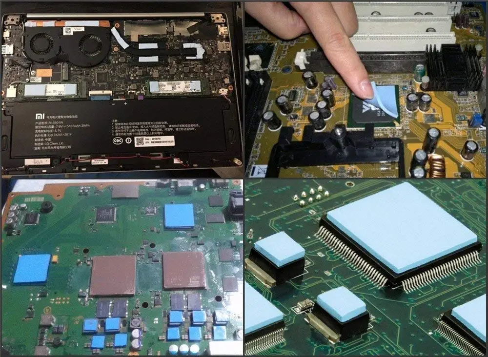 Высокое качество 100 мм* 100 мм* 1 мм 0,5 мм 1,5 мм 2 мм 3 мм 5 мм GPU радиатор процессора Вентилятор охлаждения Проводящий силиконовый коврик термопрокладка
