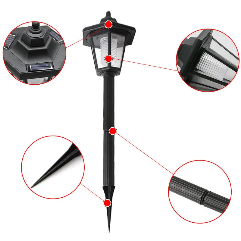 Автоматический уличный садовый светодиодный светильник на солнечной энергии