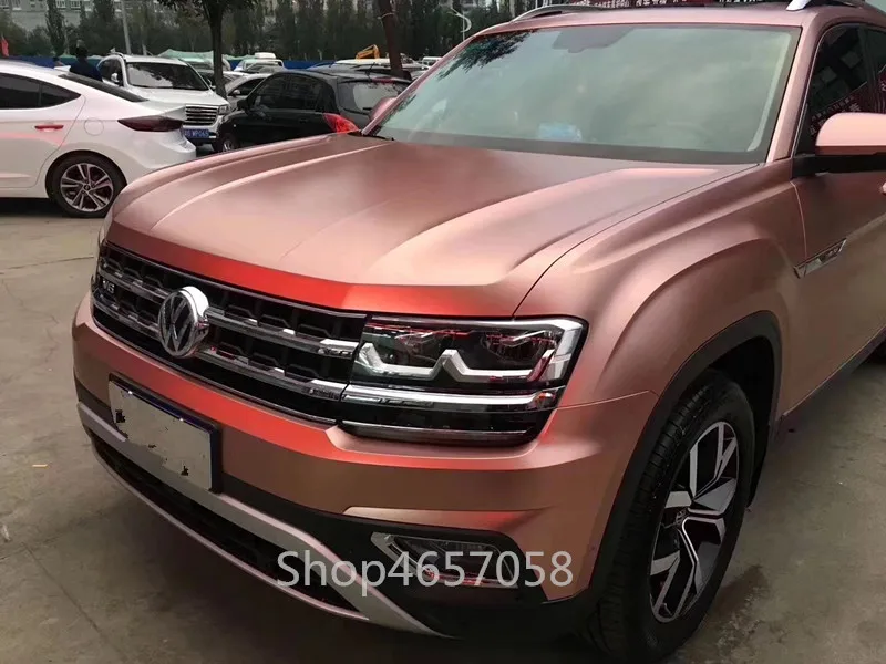 5x59 футов розовое золото атласная металлическая оболочка автомобиля виниловая