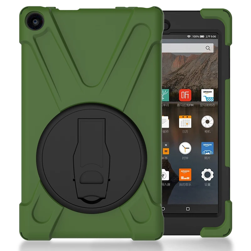 Ударопрочный детский безопасный силиконовый чехол с подставкой для Amazon Kindle Fire HD " планшет+ стилус