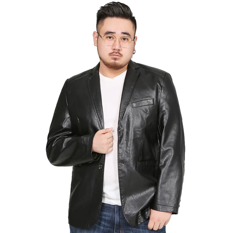 Мужская брендовая куртка из искусственной кожи 5XL 6XL 7XL 8XL Повседневная