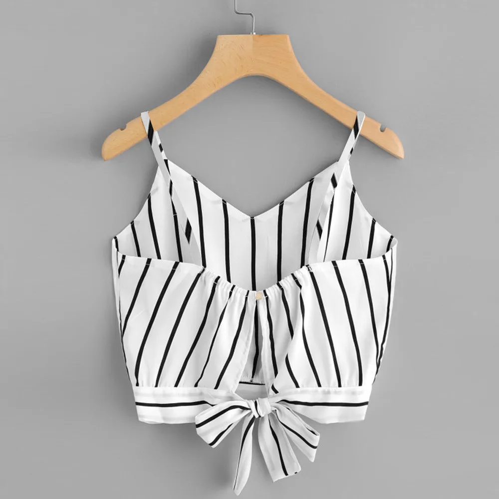 Женский короткий топ с завязками на спине летний пикантный бретельках