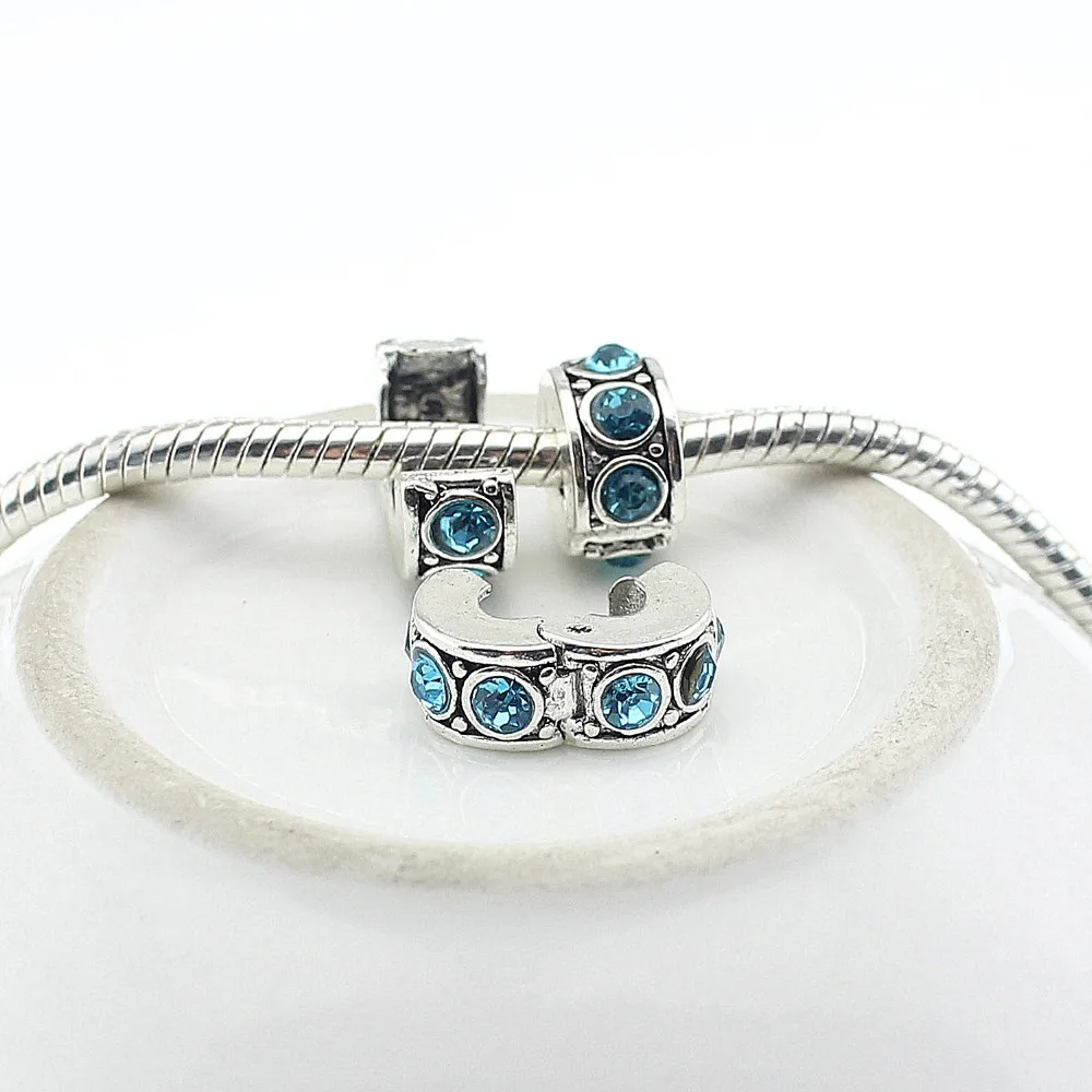 Безопасная пробка pave cz Подходит для стильных браслетов Pandora бусины для изготовления ювелирных изделий подходящие амулеты Браслеты для женщин DGW