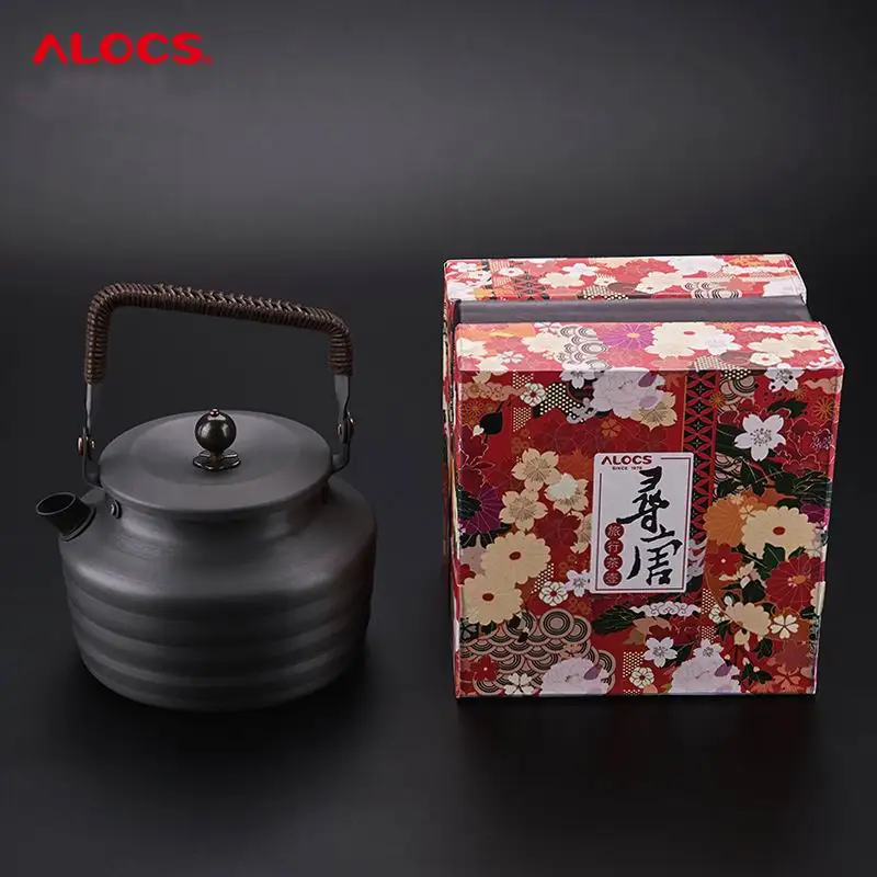 1300ml w printed box Alocs принадлежности для пикника на открытом воздухе, 1,3л, Древний китайский стиль, чайник для кипячения, кофейный чайник, кувшин для воды, фляга для кемпинга, бутылка для воды - Цвет: 1300ml w printed box