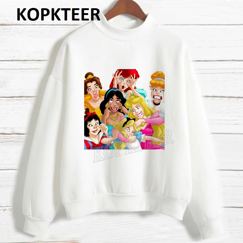 Sudadera Mujer, забавный графический свитшот с изображением лица принцессы, женские толстовки, женские толстовки,, Harajuku, толстовка, Kawaii, уличная одежда