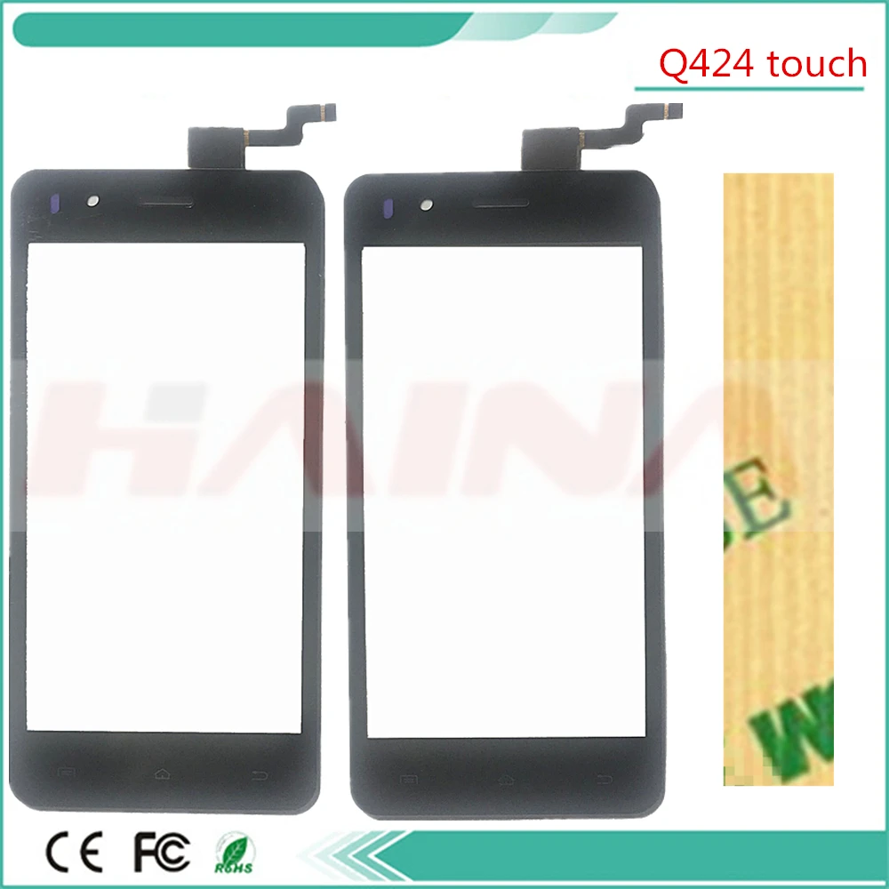 Черный сенсорный экран для Micromax Bolt селфи Q424 сенсорная панель стеклянные линзы