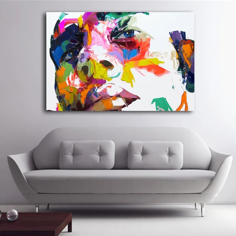 Nielly Франсуаза акварель поп-стрит арт люди лицо живопись холст роспись маслом