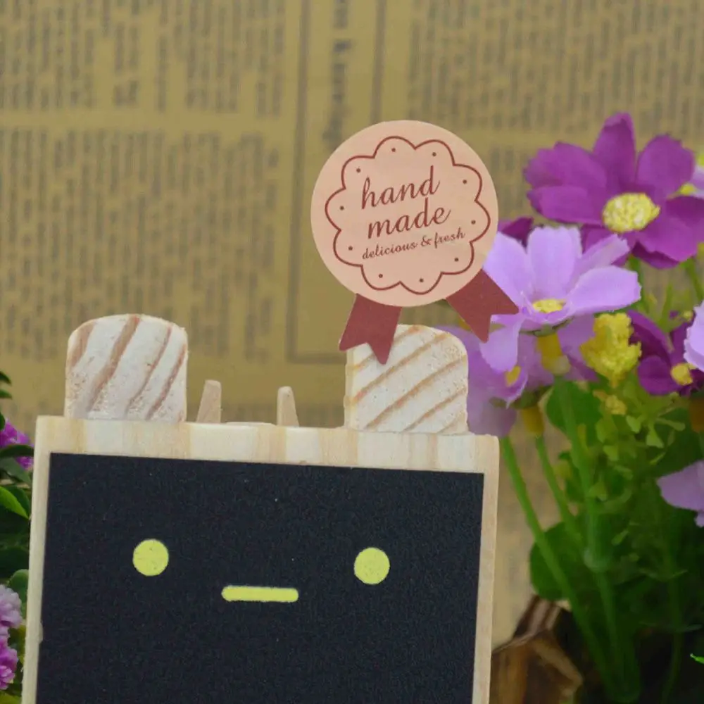 75 шт/5 листов "Hand Made" крафт-бумага печать стикер s для изделий ручной работы DIY хлебобулочная посылка маркировочная клейкая этикетка