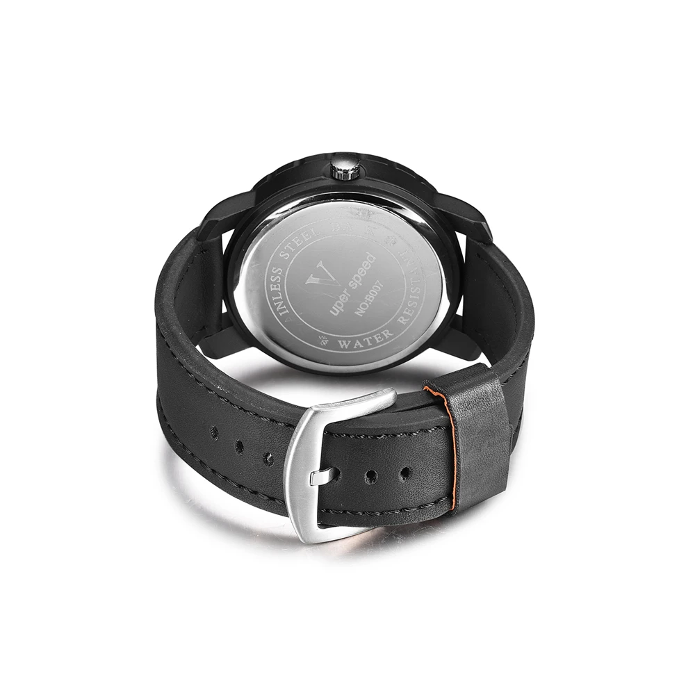 2017 V6 мужские повседневные часы Топ бренд Роскошные наручные Мужские кожаные