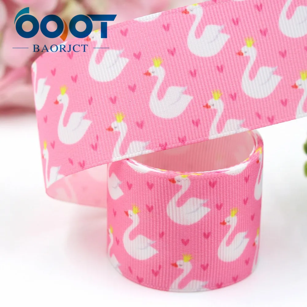 OOOT BAORJCT I-19221-435 38 мм 10 ярдов мультфильм лебедь теплопередачи печатных grosgrain ленты