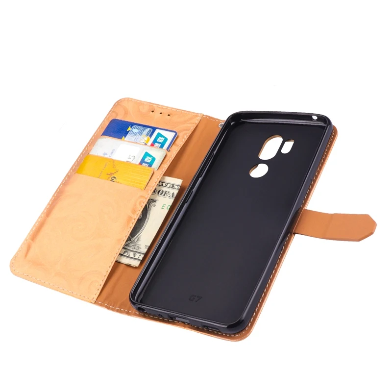 Чехол с откидной крышкой для LG G7 Coque K10 K8 2018 держатель карт принтом зыбучих песков