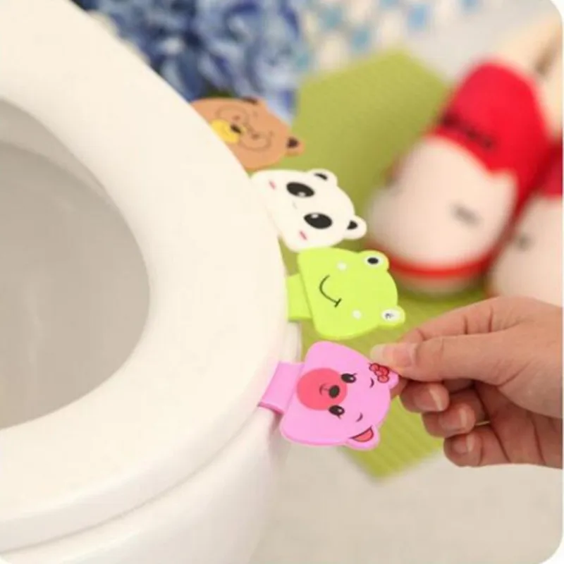 New Cute Cartoon Toilet Cover Lifting Device Bathroom Lid Portable Handle Seat Accessories | Дом и сад