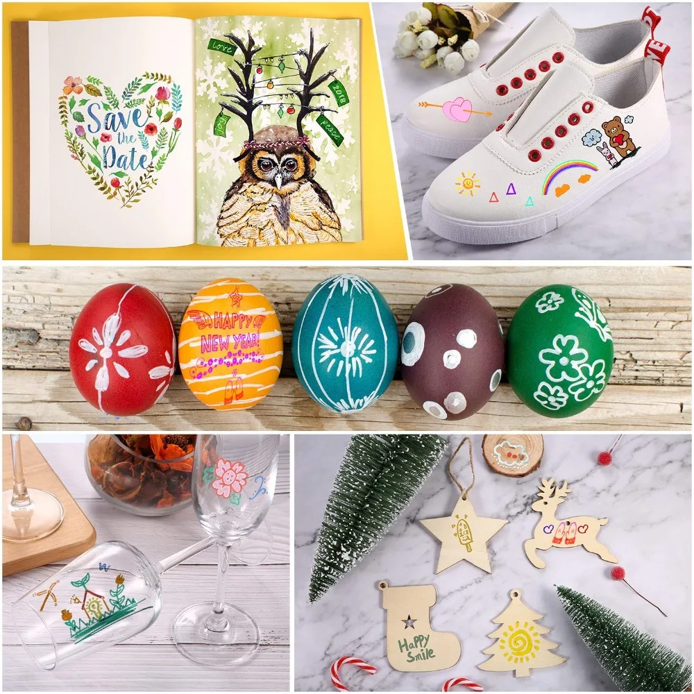 20 Цвета металлические цветные карандаши фломастеры для металлических